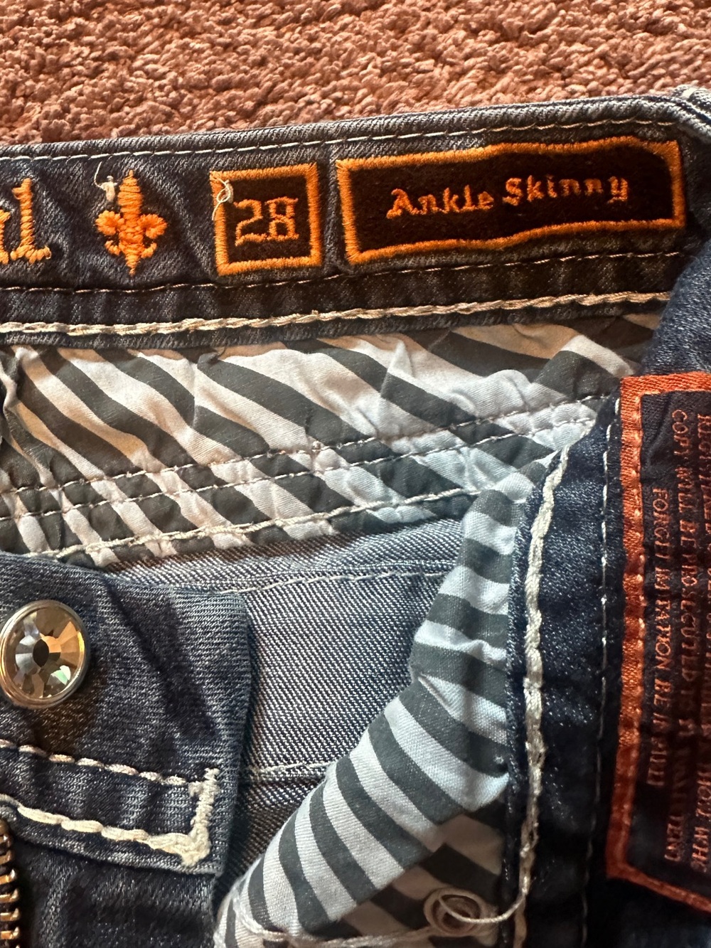 Rock Revival Light Blue Womens Jeans with Embellished Back Pockets - Picture 4 of 4